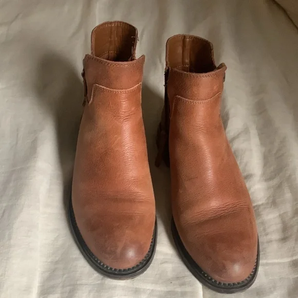 Franco Sarto Leather Zipper Ankle Boots - Picture 5 of 8